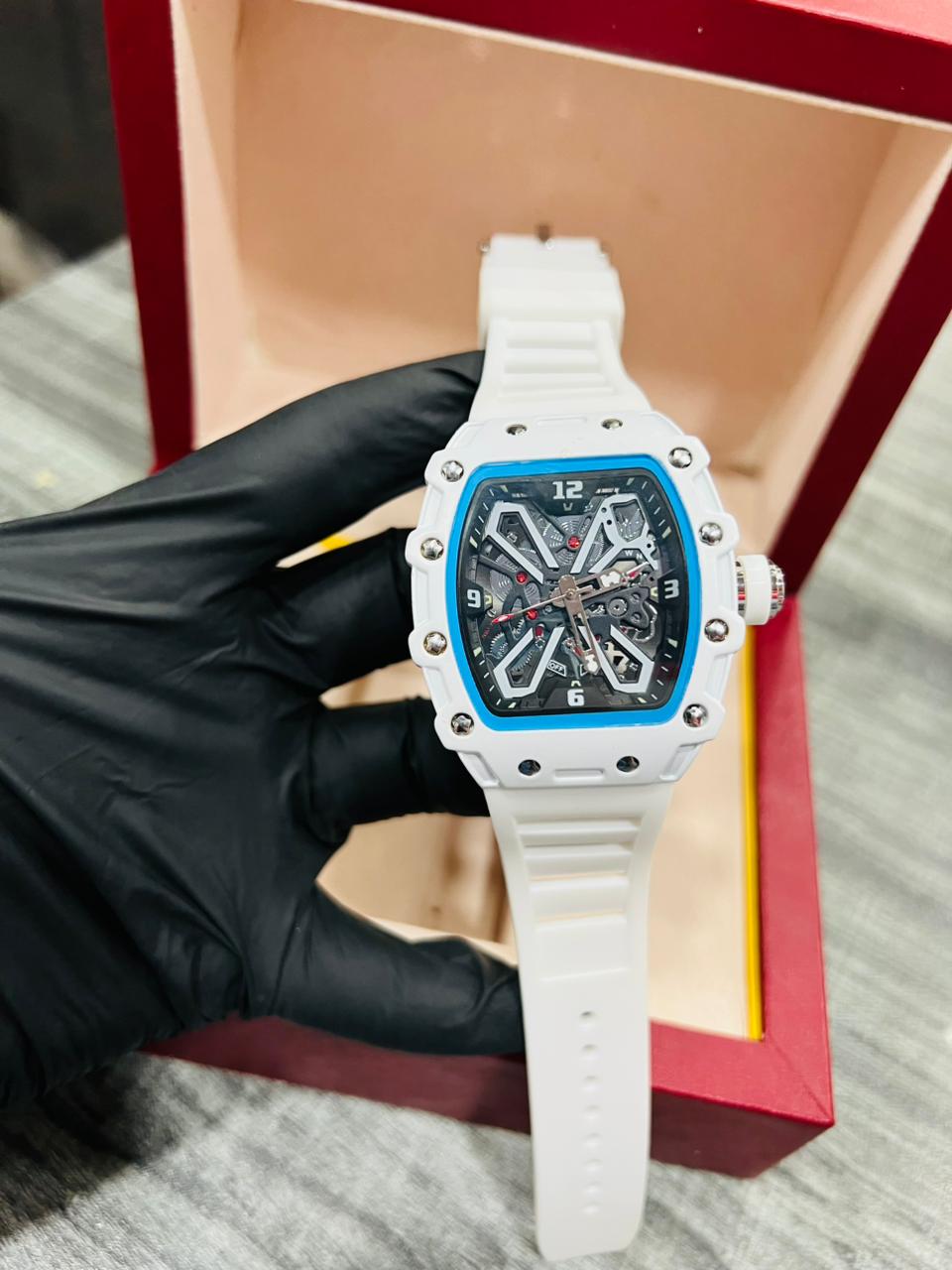 Luxury Skeleton Watch – White