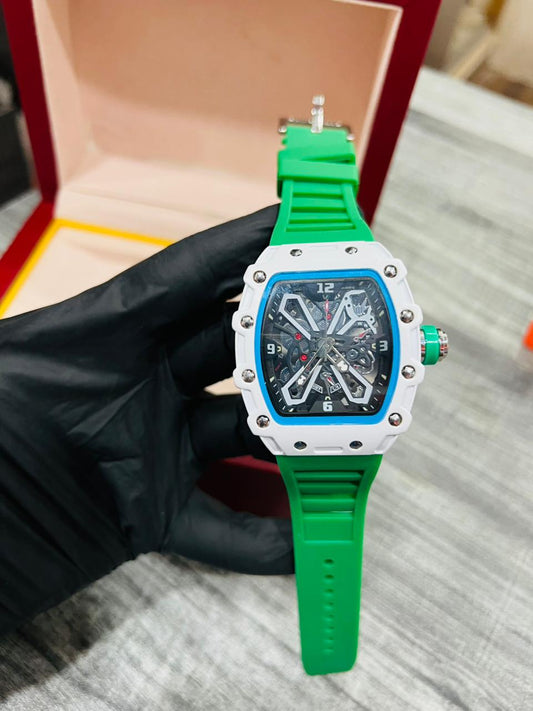 Luxury Skeleton Watch – White