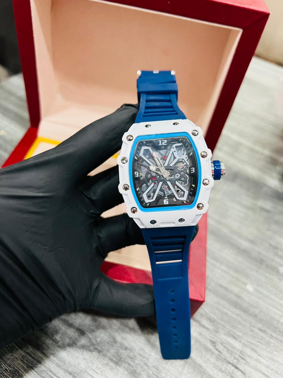Luxury Skeleton Watch – White