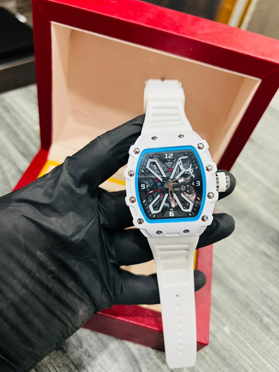 Luxury Skeleton Watch – White