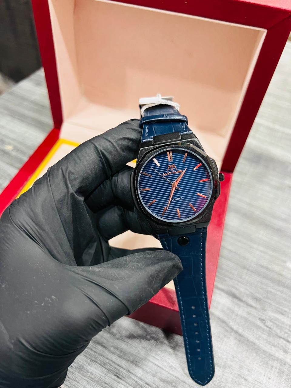Classic Black Leather Watch