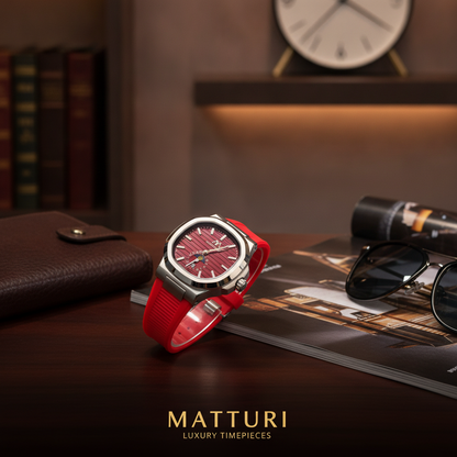 Luxury Black Silicone Watch – Gold Bezel