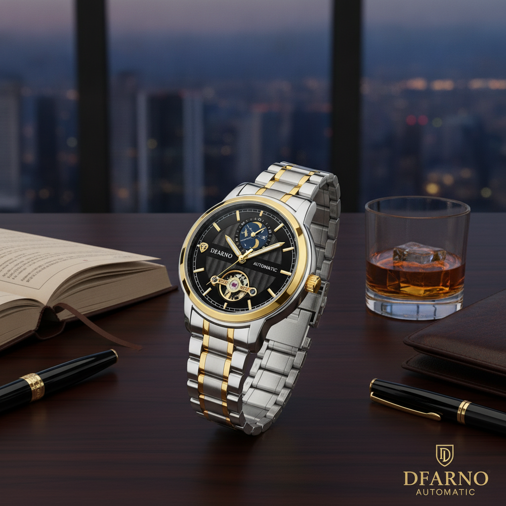 Classic Silver Skeleton Watch