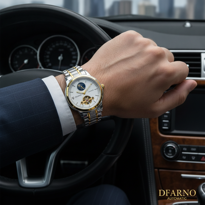 Classic Silver Skeleton Watch