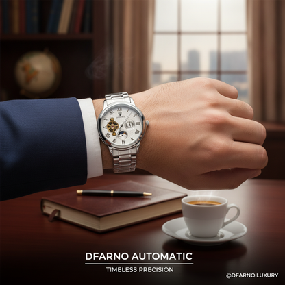 Classic Silver Skeleton Watch