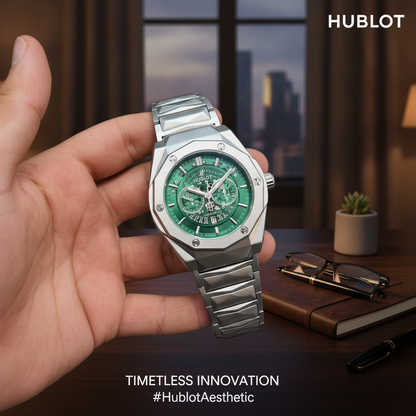 Luxury Silver Skeleton Watch
