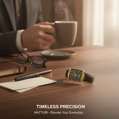 Classic Black Leather Watch