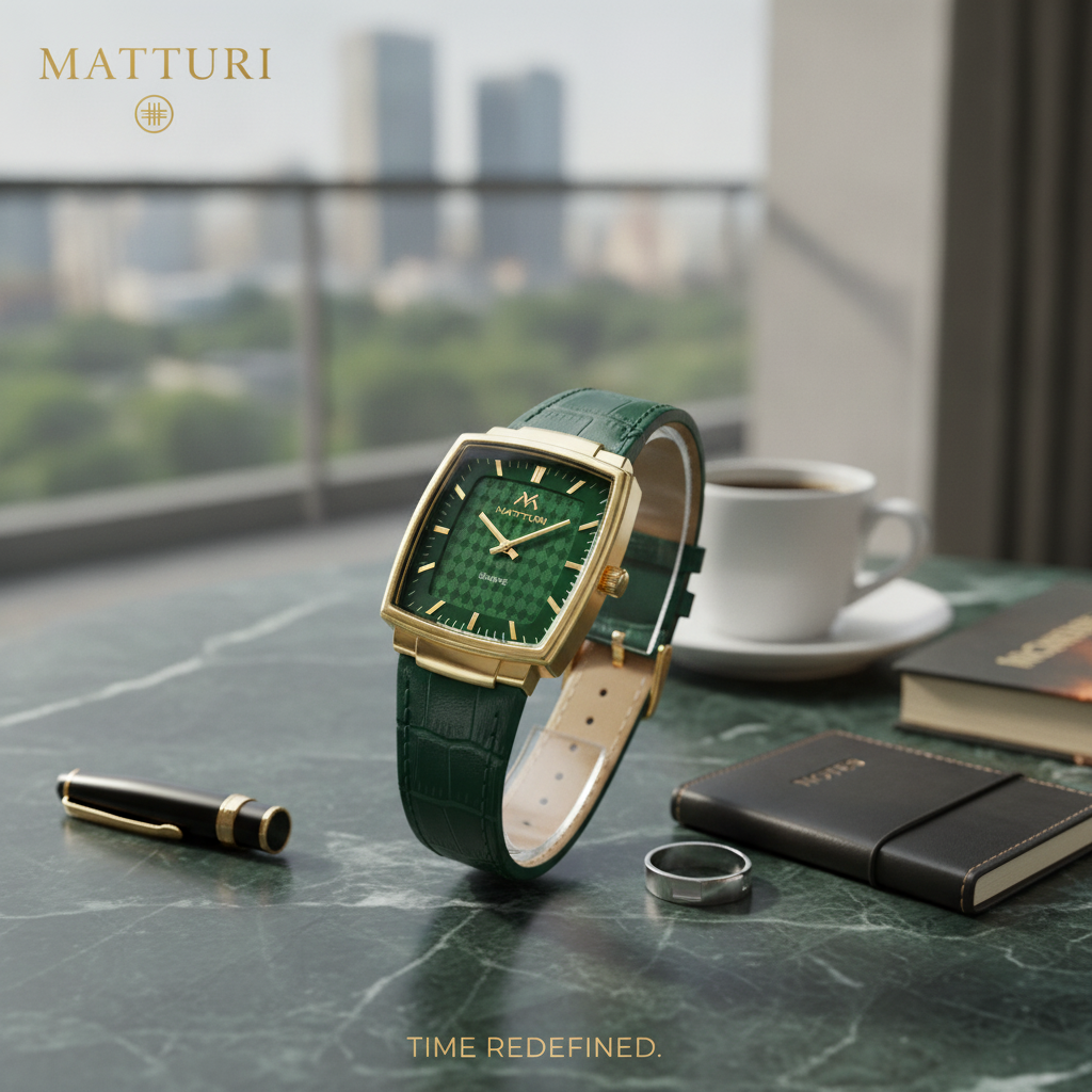 Classic Black Leather Watch
